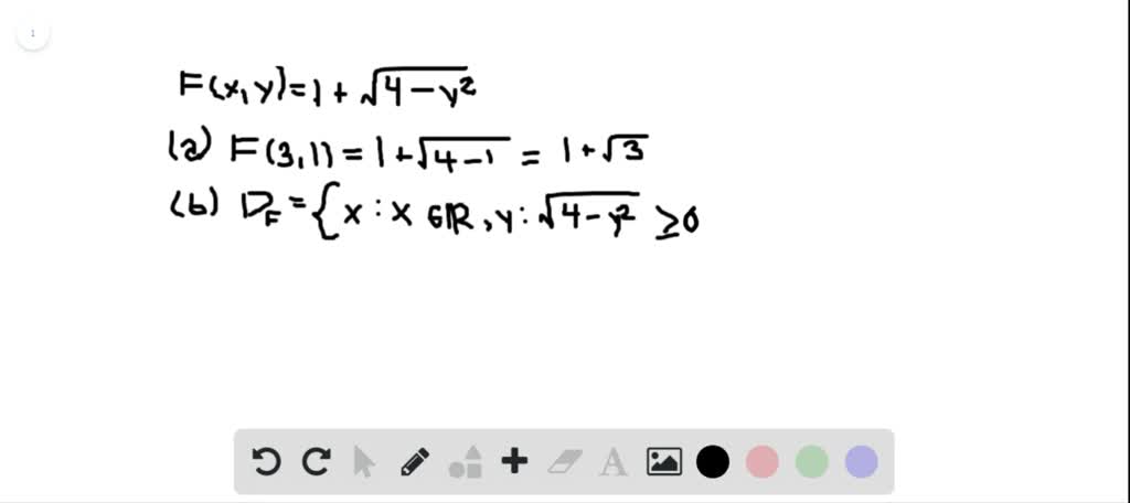 Solved Let F X Y 1 Sqrt 4 Y 2 Begin Array L Text A Evaluate F 3 1 Text Text B Find An