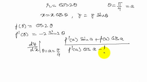 find-the-slope-of-the-tangent-line-to-the-polar-curve-at-the-given-point-rcos-2-theta-text-at-thetaf