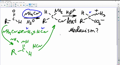 alpha-amino-acids-can-be-prepared-by-the-strecker-synthesis-a-two-step-process-in-which-an-aldehyde-