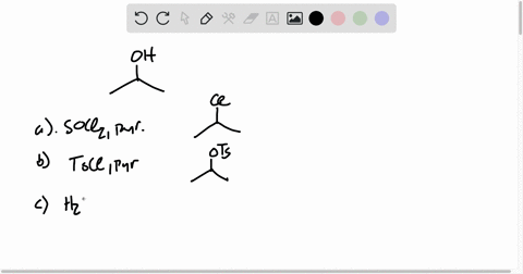 draw-the-product-formed-when-ch-_3-_2-choh-is-treated-with-each-reagent-a-mathrmsocl_2-pyridine-btsc