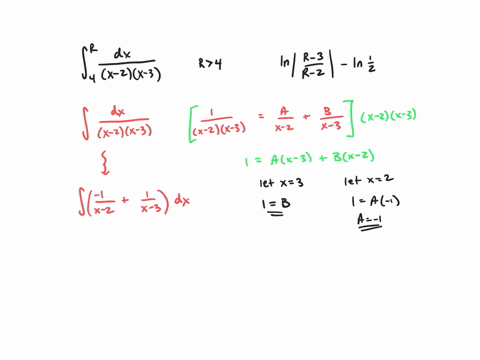 let-iint_4infty-fracd-xx-2x-3-a-show-that-for-r4-int_4r-fracd-xx-2x-3ln-leftfracr-3r-2right-ln-frac1