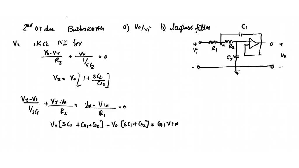 Second Order Low Pass Butterworth Filter