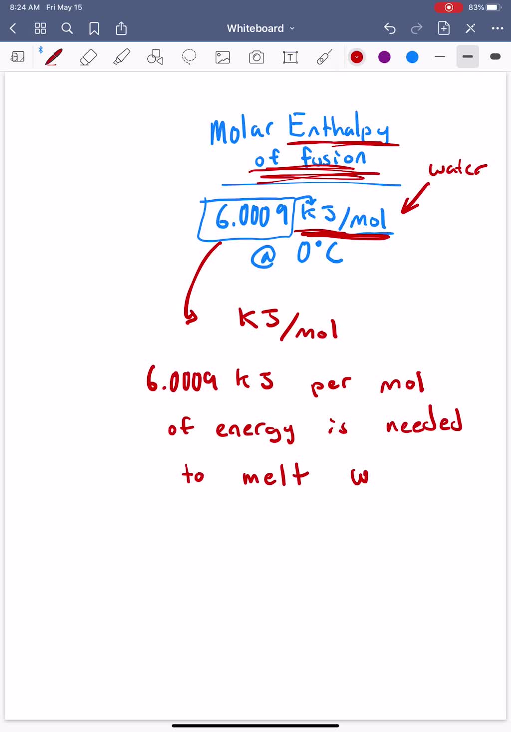 solved-the-molar-enthalpy-of-fusion-of-water-is-6-009-kj-mol-at-0-c