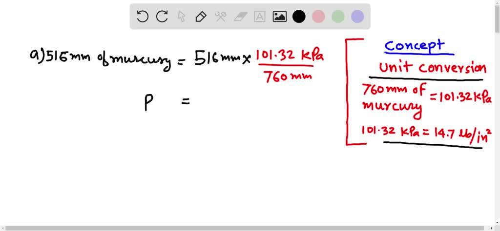 SOLVED:A barometer in the Rocky Mountains reads 516 \mathrm{~mm} of ...