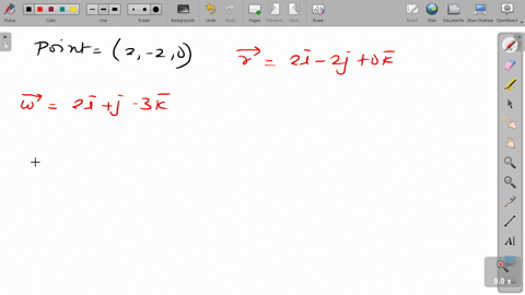 the-point-is-rotating-around-an-axis-through-the-origin-with-angular-velocity-vecomega2-vecivecj-3-3
