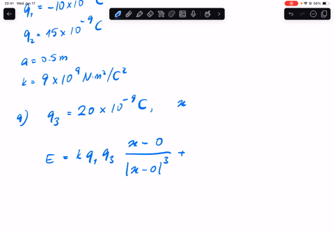 two-point-charges-10-mathrmnc-and-15-mathrmnc-are-held-fixed-a-distance-050-mathrmm-apart-a-where-ca