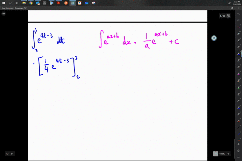 evaluate-the-integral-using-ftc-i-int_23-e4-t-3-d-t