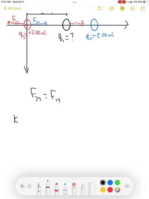 three-point-charges-are-arranged-on-a-line-charge-q_3500-mathrmnc-and-is-at-the-origin-charge-q_2-20