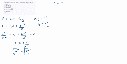 the-min-value-of-a-xb-y-when-x-yr2-is-a-2-r-sqrta-b-c-2-a-b-sqrtr-c-2-r-sqrta-b-d-none