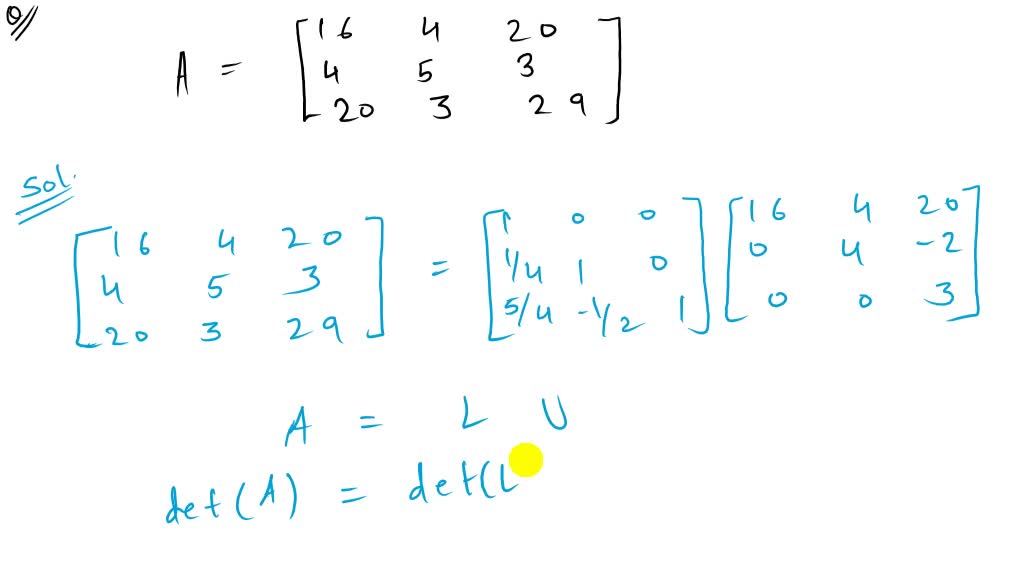 SOLVED:In Problems 43 and 44, use Cholesky's method discussed in (v) of ...
