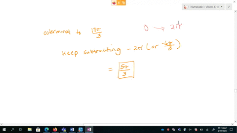 find-the-angle-between-0-and-2-pi-in-radians-that-is-coterminal-with-the-angle-frac17-pi3