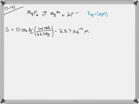 the-solubility-of-magnesium-fluoride-mathrmmgf_2-in-water-is-0016-mathrmg-mathrml-what-is-the-solubi