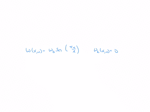 determine-the-free-vibration-solution-of-a-string-fixed-at-both-ends-under-the-initial-conditions-wx