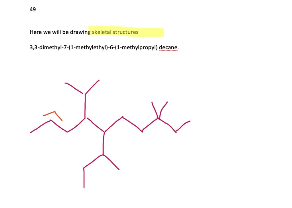 SOLVEDDraw the skeletal structure of 3,3 dimethyl 7 (1methylethyl