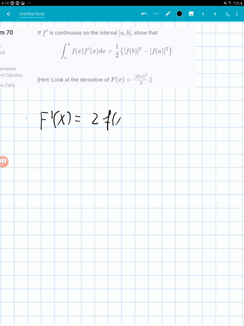 if-fprime-is-continuous-on-the-interval-a-b-show-that-int_ab-fx-fprimex-d-xfrac12leftfb2-fa2right-hi