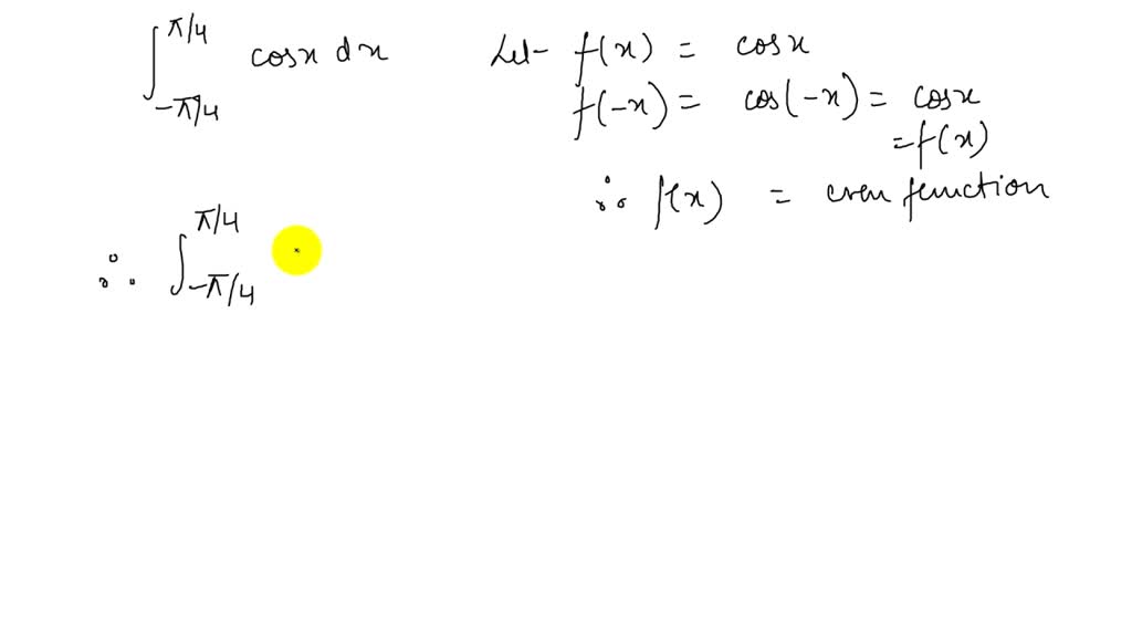 SOLVED:Symmetry in integrals Use symmetry to evaluate the following ...