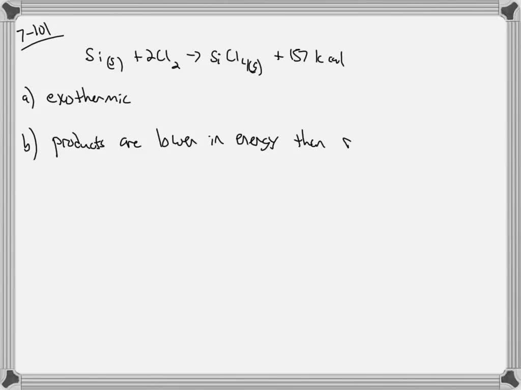 SOLVEDThe equation for the formation of silicon tetrachloride from