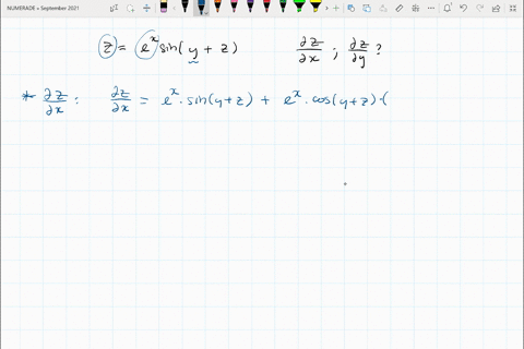 differentiate-implicitly-to-find-the-first-partial-derivatives-of-z-zex-sin-yz