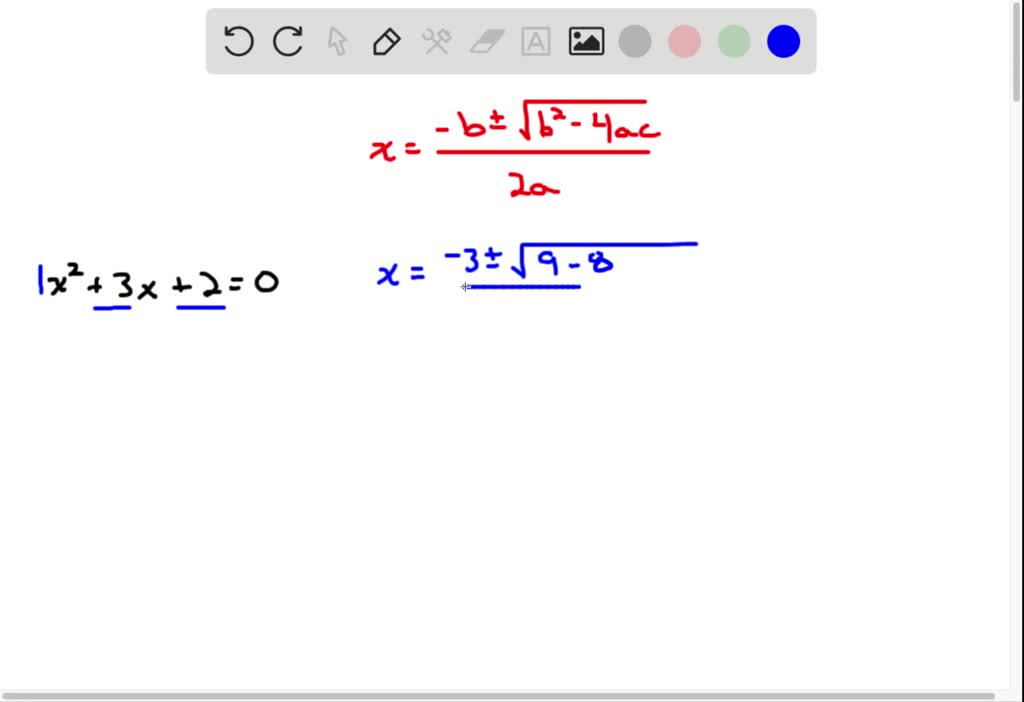 solve each equation with the quadratic formula
