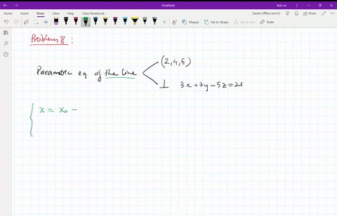 find-parametric-equations-for-the-lines-the-line-through-245-perpendicular-to-the-plane-3-x7-y-5-z-2
