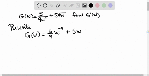 find-the-indicated-derivatives-in-problems-gprimew-text-if-gwfrac59-w45-sqrtw