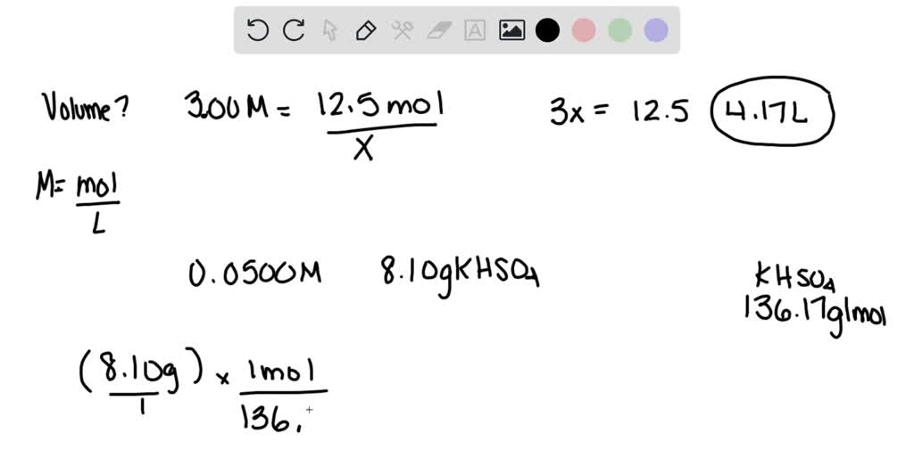⏩SOLVED:What volume in liters of (a) 3.00 MKOH contains 12.50 mol