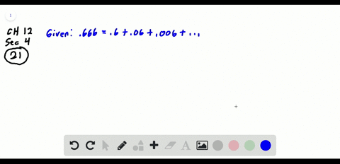 the-repeating-decimal-0666666ldots-can-be-expressed-as-an-infinite-geometric-series-0606leftfrac110r