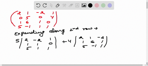 evaluate-the-determinant-of-the-given-matrix-by-cofactor-expansion-leftbeginarrayrrrr-2-1-2-1-0-5-0-