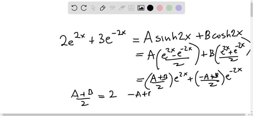 SOLVED:Express 6 e^x+3 e^-x in terms of the hyperbolic functions sinhx ...