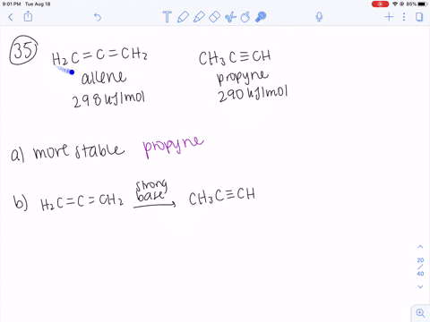 the-heat-of-hydrogenation-of-allene-is-298-mathrmkj-whereas-that-of-propyne-is-290-mathrmkj-stable-b