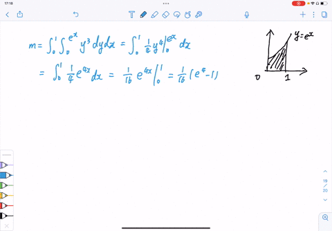 find-the-center-of-mass-of-the-lamina-that-has-the-given-shape-and-density-yex-x0-x1-y0-rhox-yy3