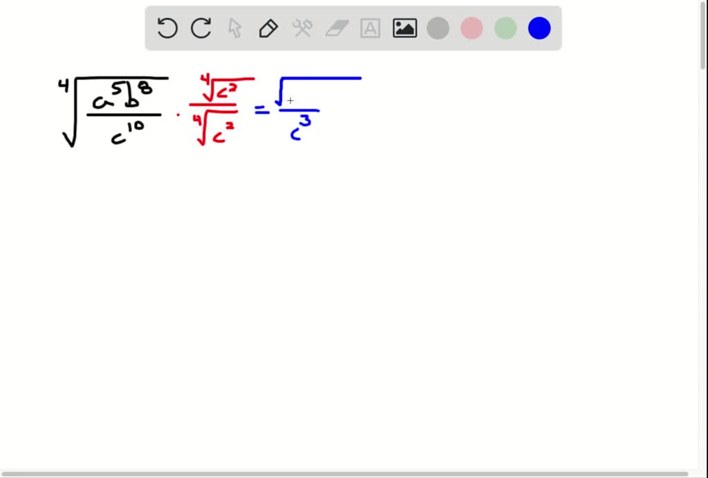 SOLVED:Simplify by taking the roots of the numerator and the ...