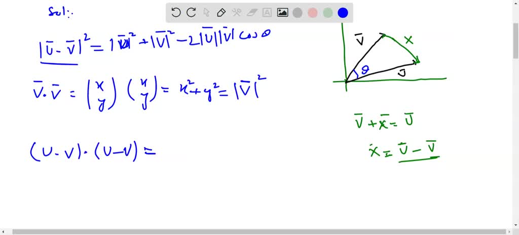 Use the sine and cosine of the angle between two nonzero vectors 𝐮 and ...