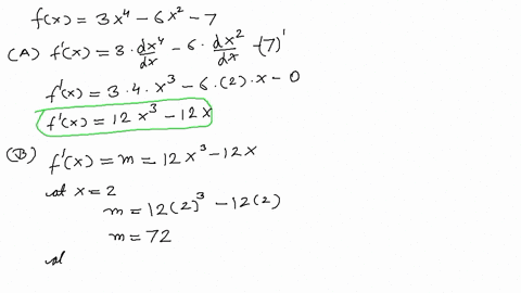 find-a-fprimex-b-the-slope-of-the-graph-of-f-at-x2-and-x4-c-the-equations-of-the-tangent-lines-at--3