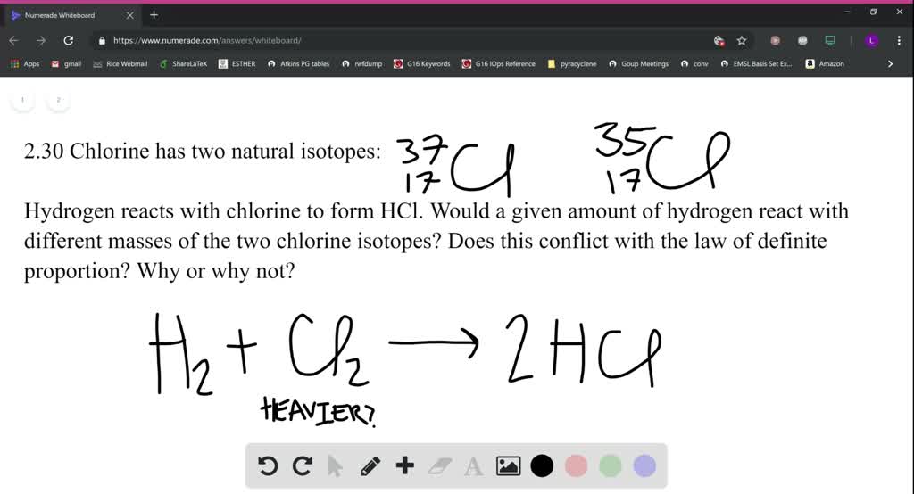 structure of isotopes of chlorine