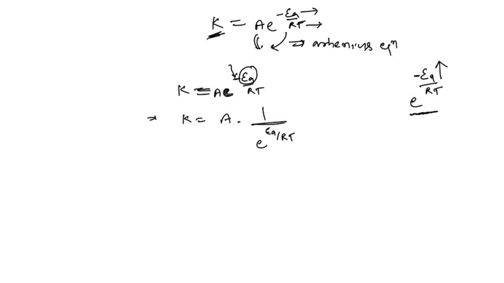 solved-the-equation-for-the-rate-constant-is-k-ae-eakt-a-chemical