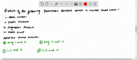 which-of-the-following-parameters-decrease-across-a-normal-shock-wave-i-mach-number-ii-static-pressu