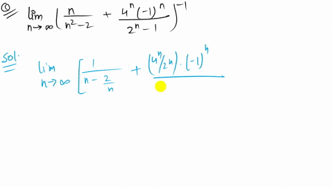 lim-_mathrmn-rightarrow-inftyleftfracmathrmnmathrmn2-2frac4mathrmn-1mathrmn2mathrmn-1right-1-is-equa