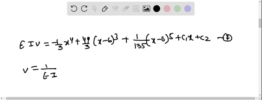 SOLVED:Determine the displacement at C and the slope at A . E I is ...