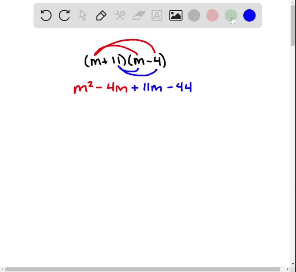 SOLVED:In The Following Exercises, Multiply The Binomials. Use Any ...