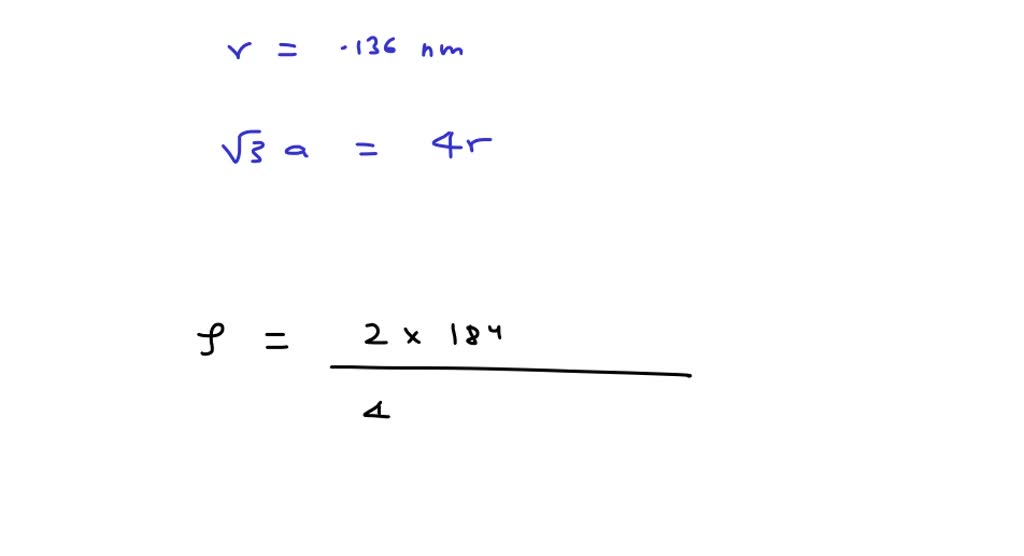 ⏩SOLVEDTungsten has an atomic radius of 0.136 nm. The density of