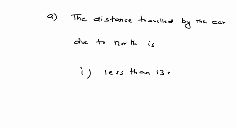a-car-is-driven-13-mi-east-and-then-a-certain-distance-due-north-ending-up-at-a-position-25circ-nort