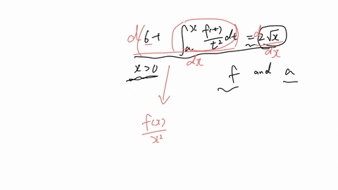 find-a-function-f-and-a-number-a-such-that-displaystyle-6-intx_a-fracftt2-dt-2-sqrtx-for-all-x-0