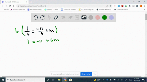 solve-the-equations-write-the-answers-as-fractions-or-integers-frac16-frac116m