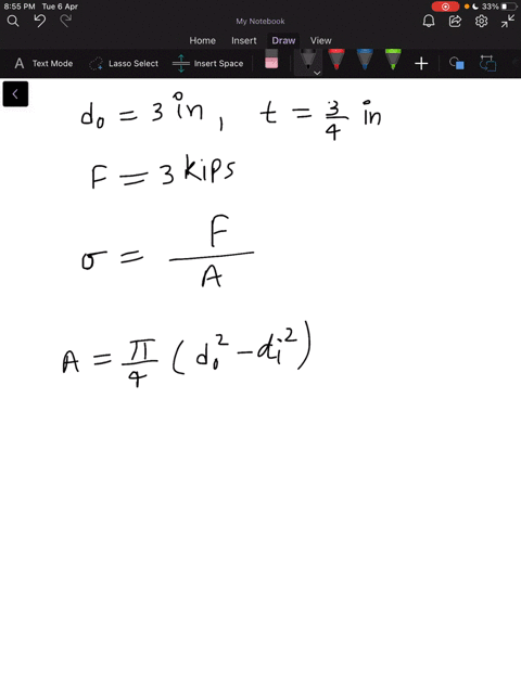 a-circular-tube-a-b-is-fixed-at-one-end-and-free-at-the-other-end-the-tube-is-subjected-to-axial-for