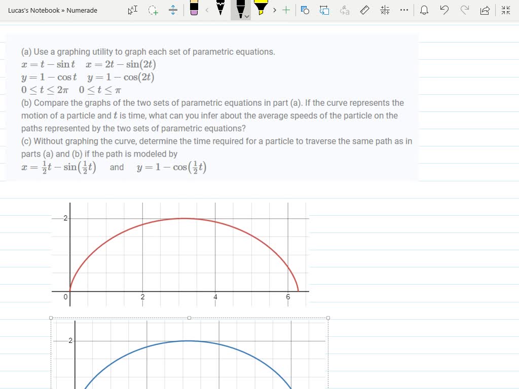 SOLVED:(a) Use a graphing utility to graph each set of parametric ...