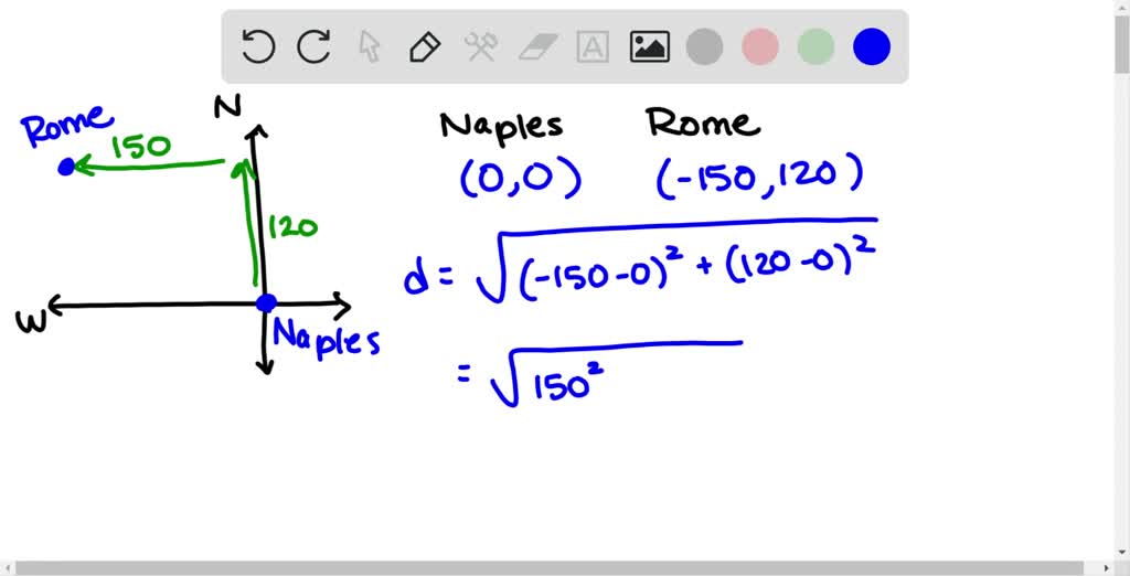 SOLVED FLYING DISTANCE An airplane flies from Naples Italy in a