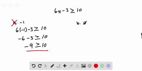 is-the-number-a-solution-of-6-x-3-geq-10-beginarraylllltext-a-1-text-b-0-text-c-3-text-d-4endarray