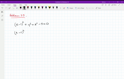 identifying-sets-give-a-geometric-description-of-the-following-sets-of-points-x-12y2z2-90