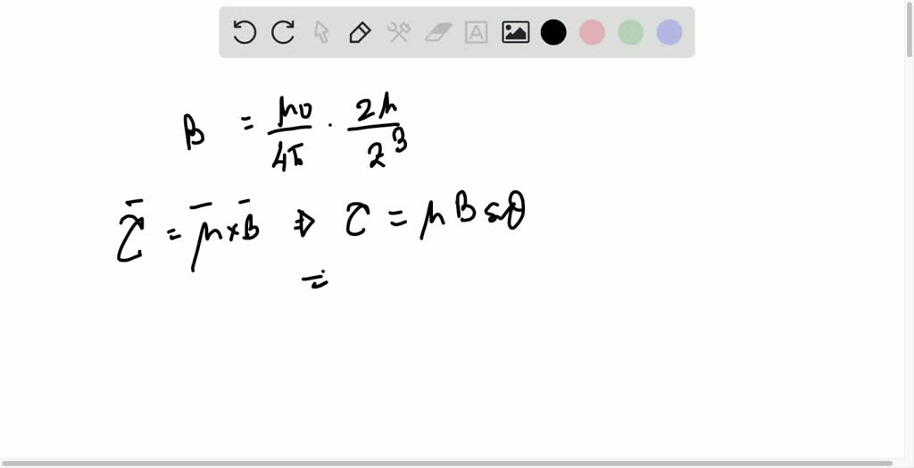 SOLVEDA bar experiences a torque of magnitude 0.075 Nm when it